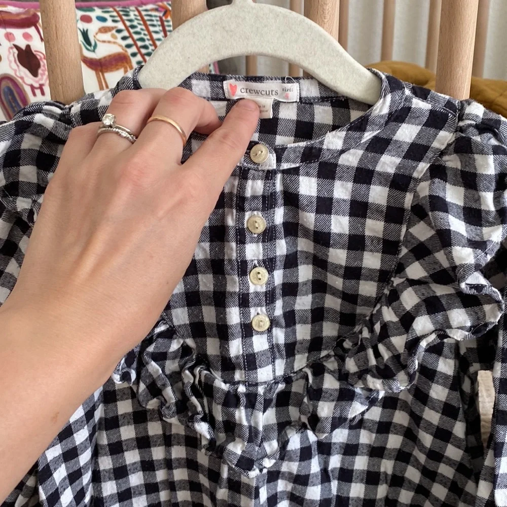 Crewcuts Girls (VGUC) | Ruffle Gingham Plaid Check Dress